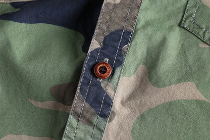 Men Camouflage Cargo Shirts High Quality Durable Outdoor Hiking Sport Daily Military Tactical Style Casual Camicia Camo Shirt