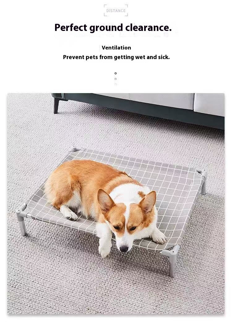 Cama Elevada para Pet de Aço Inoxidável - Estilo Militar para Todas as Estações Removível Lavável à Prova de Umidade para Cães e Gatos Pequenos