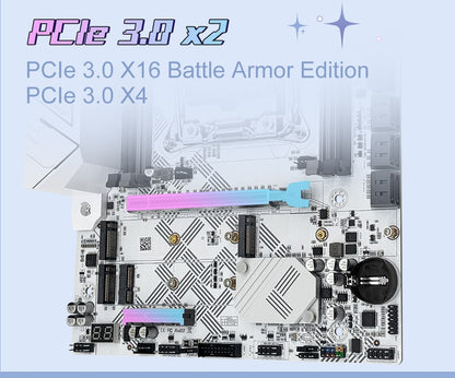 MACHINIST X99 U9 Motherboard C612 chip Support DDR4 RAM Four channels LGA2011-3 CPU With TPM and M.2 slot White Armored USB3.0