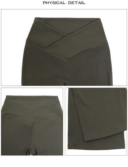 Women Bell Bottomed Sport Fitness Leggings High Waist Yoga Pants Training Running Gym Quick Dry Leggings Female Flared pants