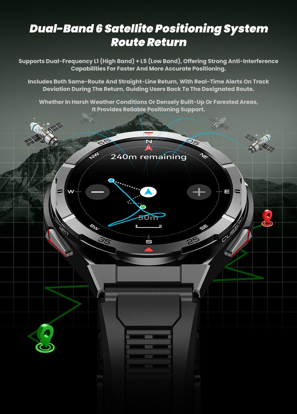 2025 AGPS New Men Smart Watch DIgital Military Sport Electronic Bluetooth 10 ATM Waterproof Diving Original Bracelet