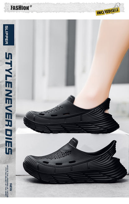 Summer Sandals Men Beach Slipper Platform Soft Sole Waterproof Anti-Slip Sandals Water Shoes Outdoor Sport Hollow out Men Shoes