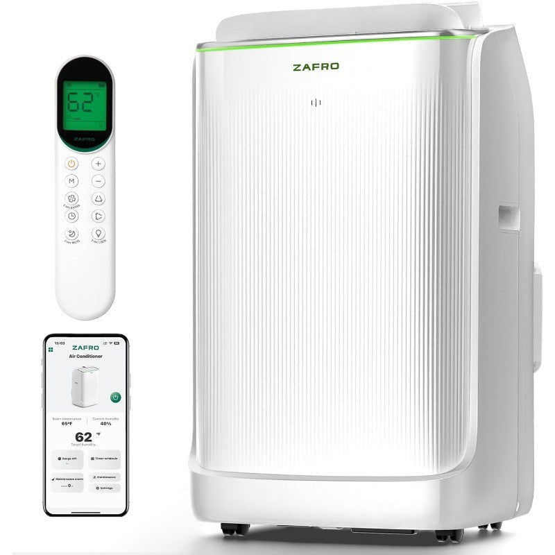 Ar-Condicionado Portátil ZAFRO 16.000 BTU, AC Inteligente de Duto Duplo com Refrigeração sem Drenagem, Modos de Refrigeração, Ventilador e Desumidificador