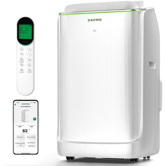 ZAFRO 16,000 BTU Portable Air Conditioners, Dual Duct Smart AC with Drainage-free Cooling,Cool, Fan & Dehumidifier Modes