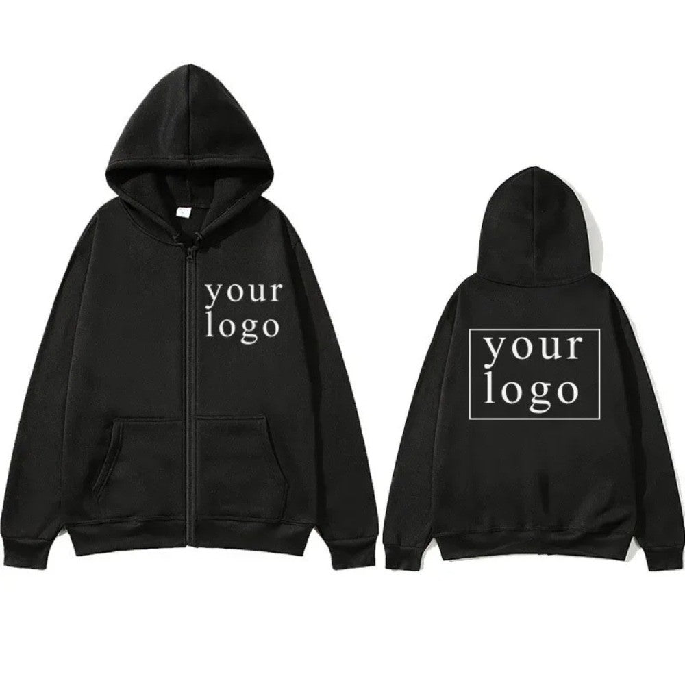 Chain Hooded Cardigan Unisex Custom Logo Y2K Goth Fashion Open Front Jacket For Men And Women
