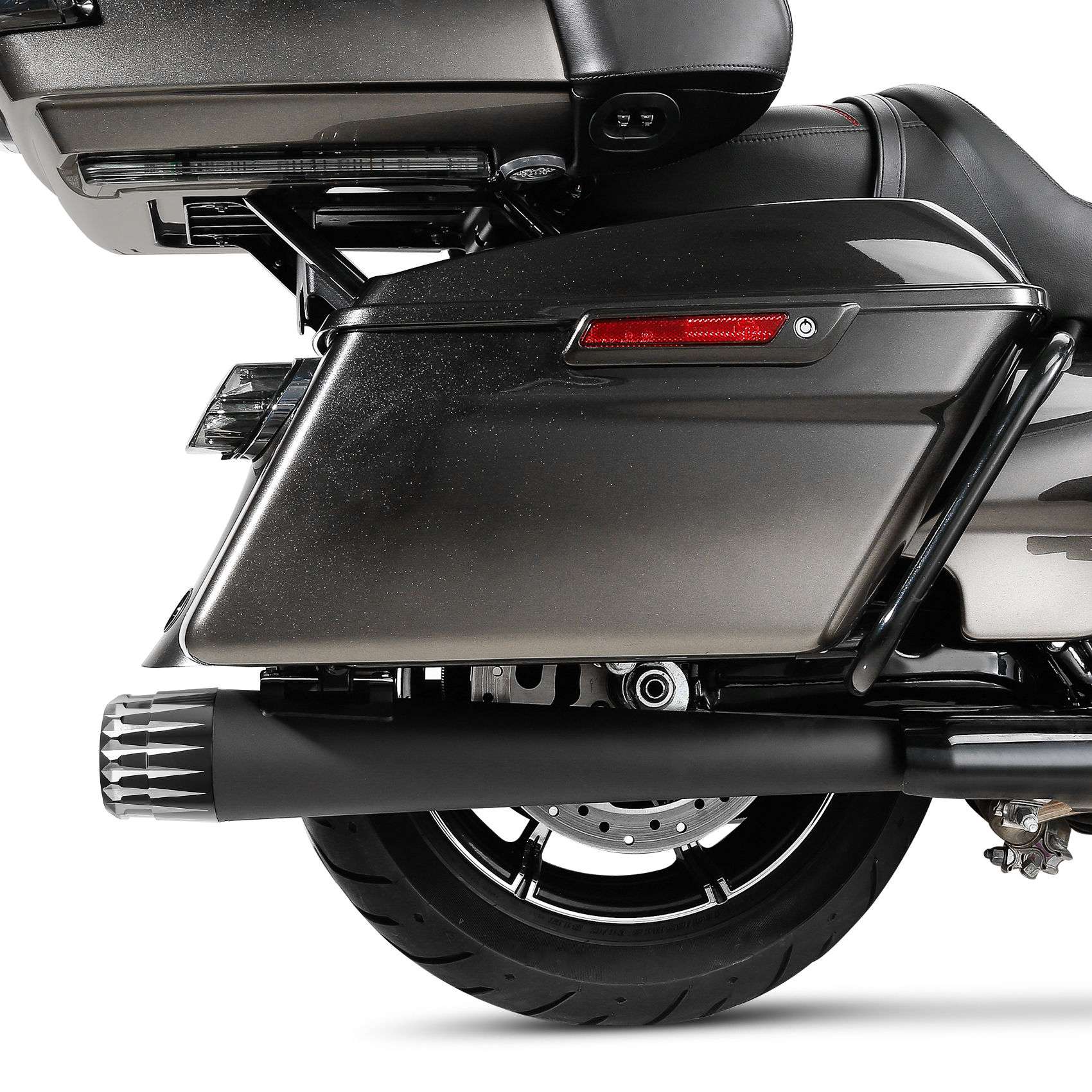 Motorcycle 4" Slip-on Mufflers Exhaust Pipes For Harley Touring Electra Street Glide 1995-2016