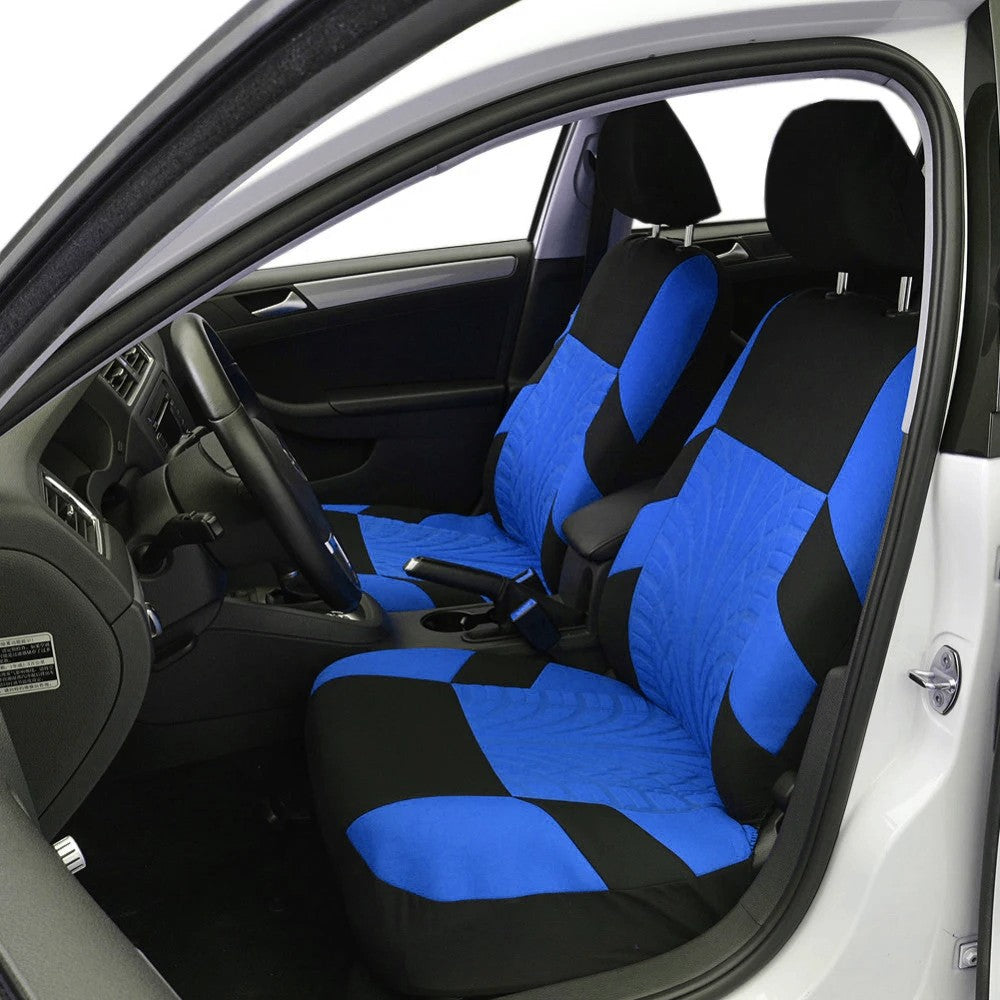 5 peças Capas de Assento Automotivo Conjunto Universal para a Maioria dos Carros Capas com Detalhe de Bordado de Pneu Estilização Protetor de Assento Automotivo
