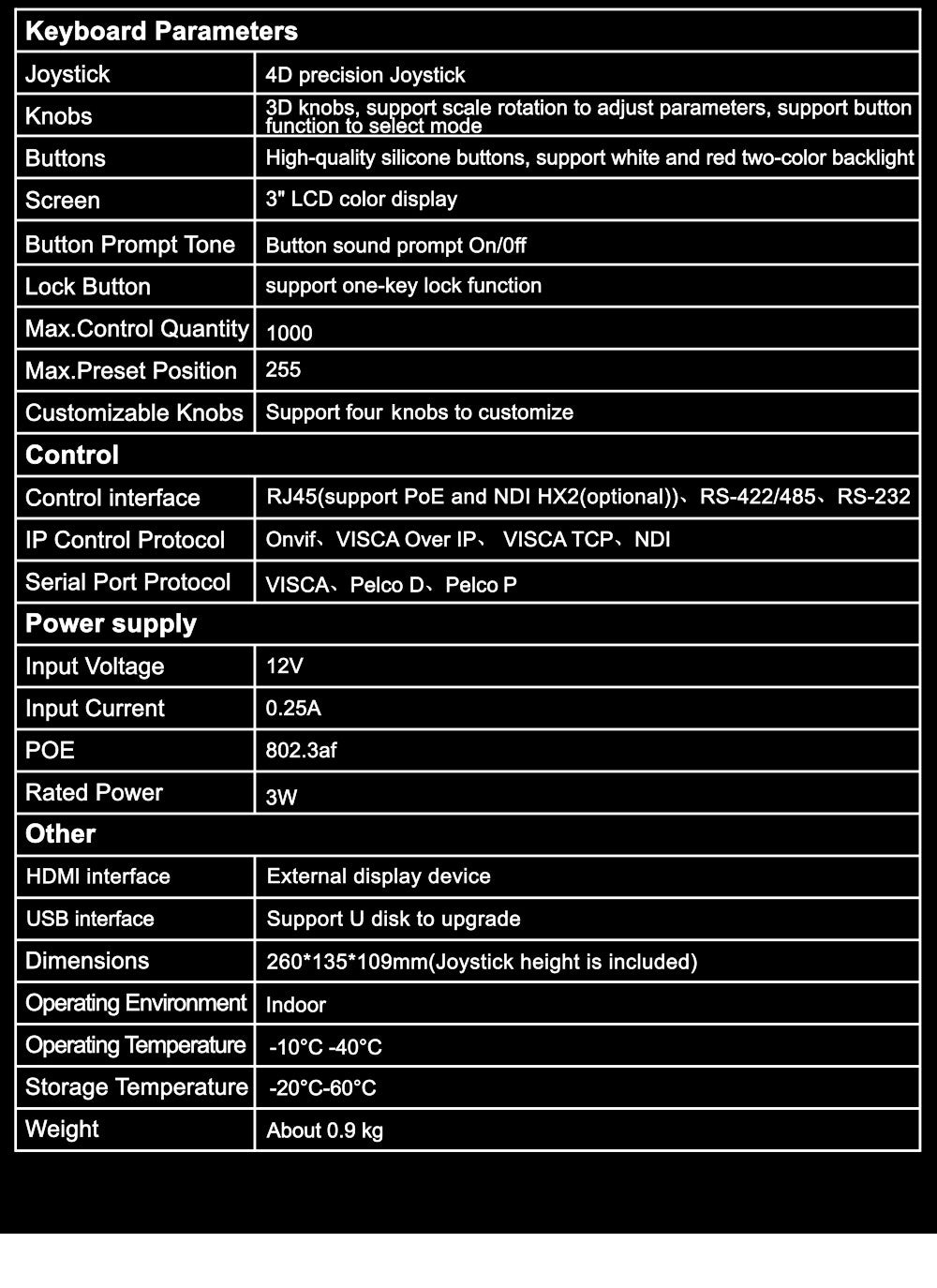 4K NDI  PTZ Camera 1-10pcs 20X Zoom Video Conference Camera for Church Business Meeting Optional 1 controller keyboard kit