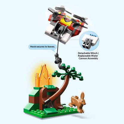 Série Lego City 60374 60373 60411 Navio de Resgate de Incêndio Blocos de Montar de Quebra-Cabeça Brinquedos Infantis Presentes de Natal