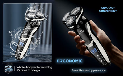 2025 New Digital Display Shaver Electric Razor Full-body Washing USB Charging Multi-functional Beard Razor