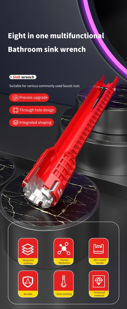 Chave de Grifo para Encanamento Pesado - Mandíbula Ajustável para Torneiras, Canos e Porcas em Espaços Apertados (10 Polegadas)