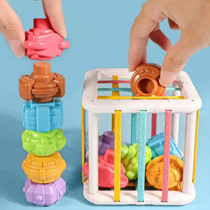 Baby Toy Sorting Game Kids Educational Cube Sensory Shape Blocks Shape Matching Stacking Learning Toys Play Games Baby Toys