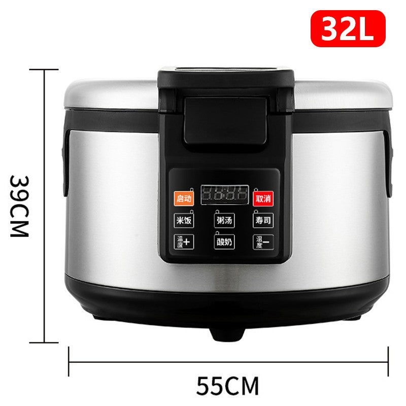 Panela Elétrica de Aquecimento de Arroz Panela de Capacidade Grande Recipiente de Alimentos com Isolamento Térmico Forro Interno Antiaderente Eletrodomésticos de Cozinha 19L/32L