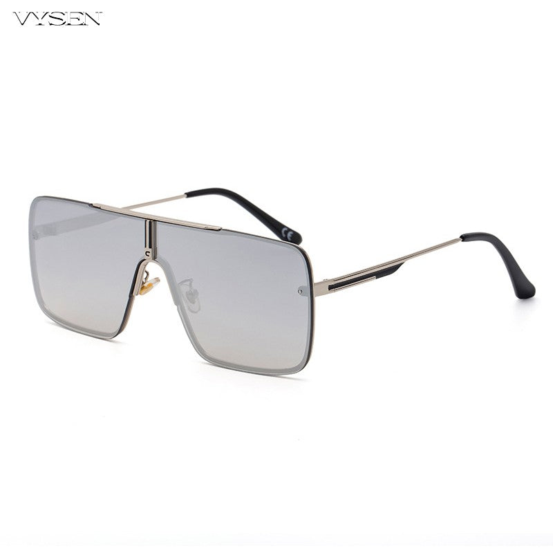 Óculos de sol quadrados oversized para homens, armação grande, 2025, design de marca de luxo, armação de metal, óculos de sol masculinos, óculos retrô