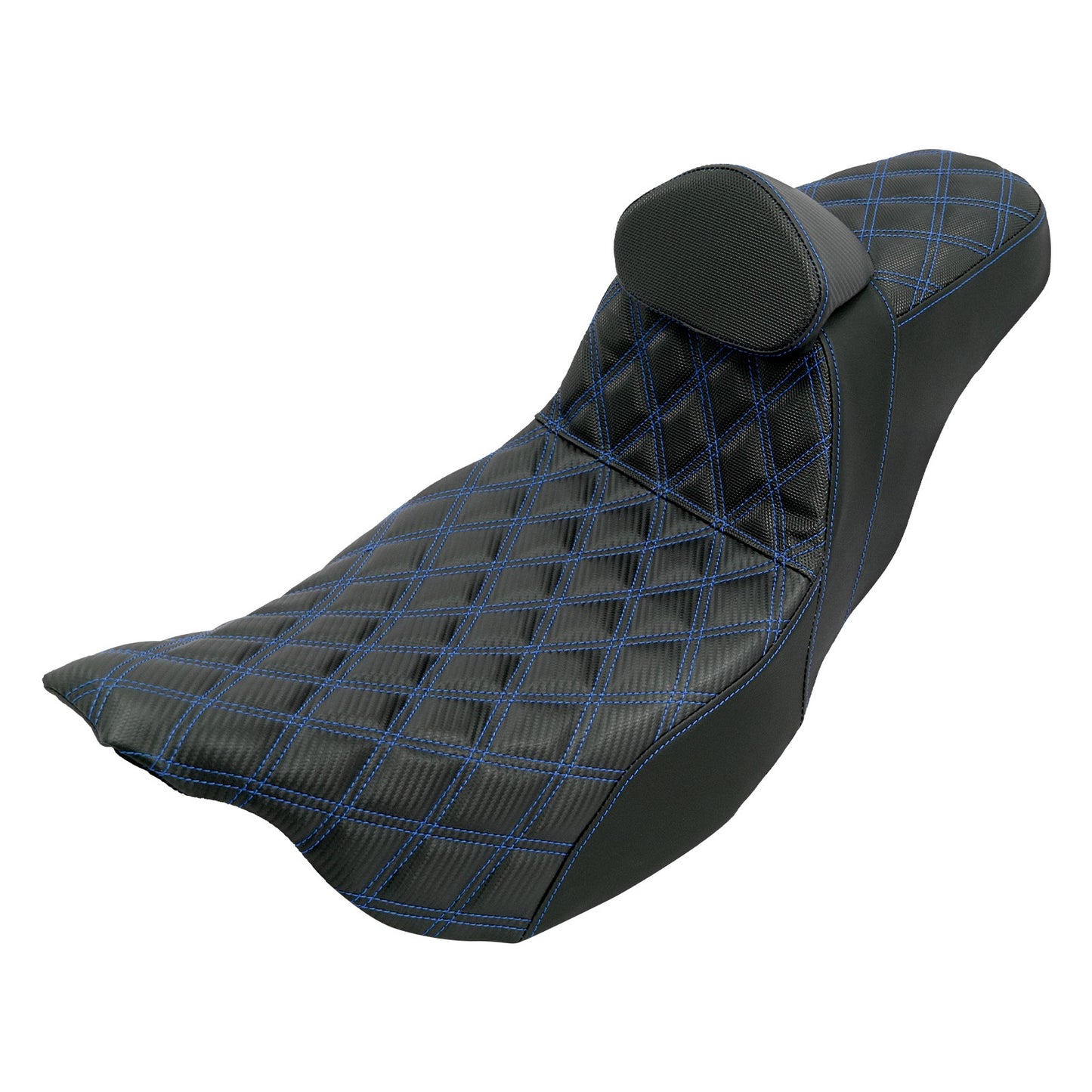 Almofada de Assento Duplo Dianteiro para Piloto Traseiro para Passageiro de Moto com Encosto para Harley Touring Road King FLTRX FLHTK Ultra 09-2023