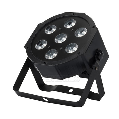 SHEHDS 1pcs LED 7x12W  Par Light 7x18W RGBWA+UV Moving Head Light Wash DMX 512  DJ Dicso Nightclub Party Christmas Audience