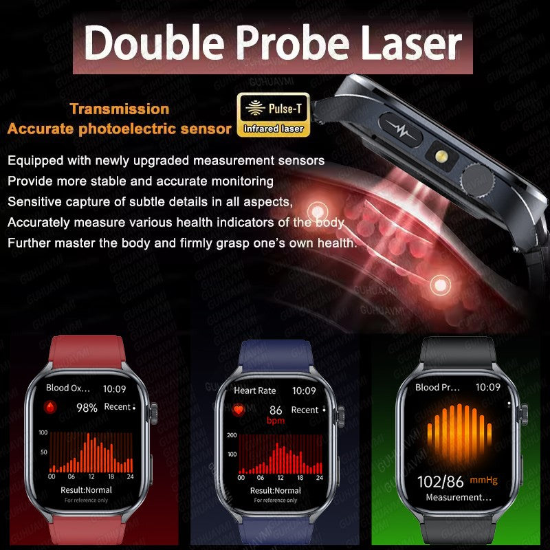 2025 Novo Smartwatch Masculino AI Diagosis ECG Saúde Pressão Arterial Lipídio Ácido Úrico AI-GPT Respostas Inteligentes Saúde Smartwatch Para Homens