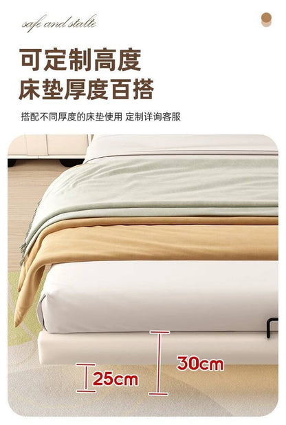 Estrutura de Cama King Size Quarto de Casal Queen Moderna de Luxo Preta Estrutura de Cama de Metal Lounge Cama Elástica Pula Móveis que Economizam Espaço
