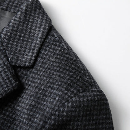 Autumn Winter New Fashion Men's Simple  Casual Business Trendy Loose Cotton Suit Blazers Male Houndstooth Coats Tops Clothes