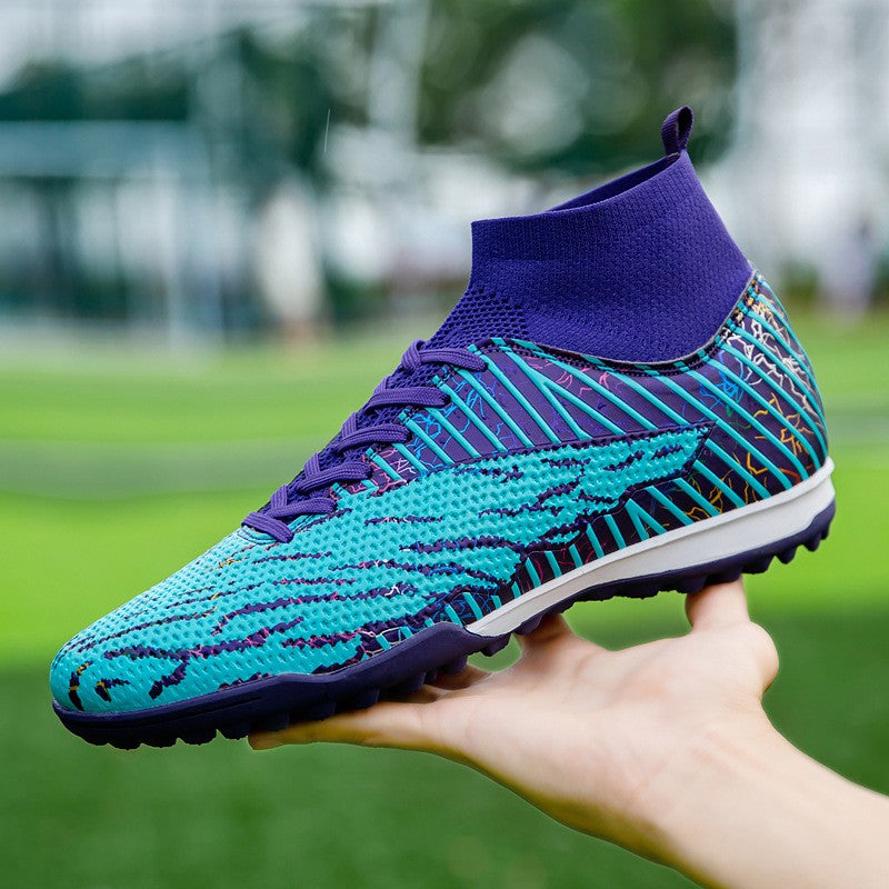 Men Light Soccer Shoes Size 35-45 Boys Soccer Shoes Football Boots High Ankle Kids Cleats Training Sport Sneakers Football Shoes