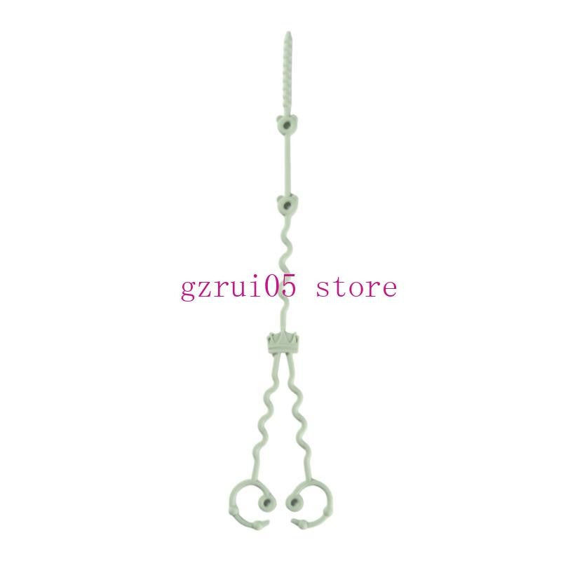 W89E Silicone Pacifier Chain Teething Toy Lanyard Rope Drop Prevention Baby Pacifier Holder Leash Infant Nursing Essential