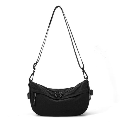 Japanese-Style Waterproof Lightweight Nylon Crossbody Bag, Lightweight Casual Multi-Pocket Unisex Phone Bag, Small Square Bag, Trendy for Hiking and Shopping