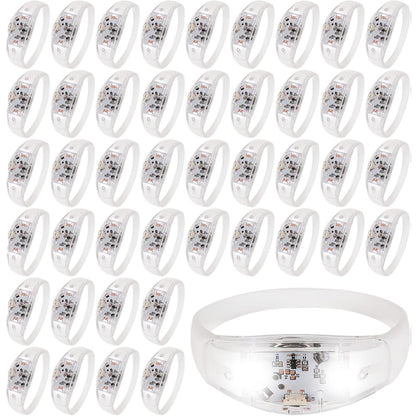 150 Pcs LED Glow Bracelets Sound Activated Light Up Bracelets For Adults Glow In The Dark Party Supplies