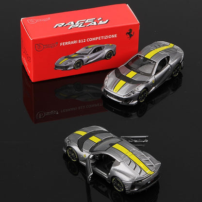 Bburago 1:64 Ferrari Daytona SP3 812 Competizione Carro Modelo Liga Miniatura Veículos Fundidos Brinquedo Coleção de Presente