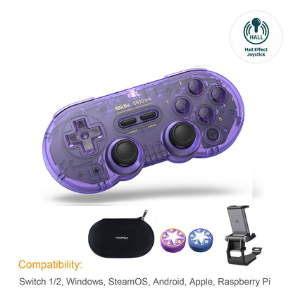 8Bitdo SN30 Pro Bluetooth Wireless Gaming Controller with Hall Effect for Switch 2 MacOS Android Raspberry Pi Windows Steam Deck