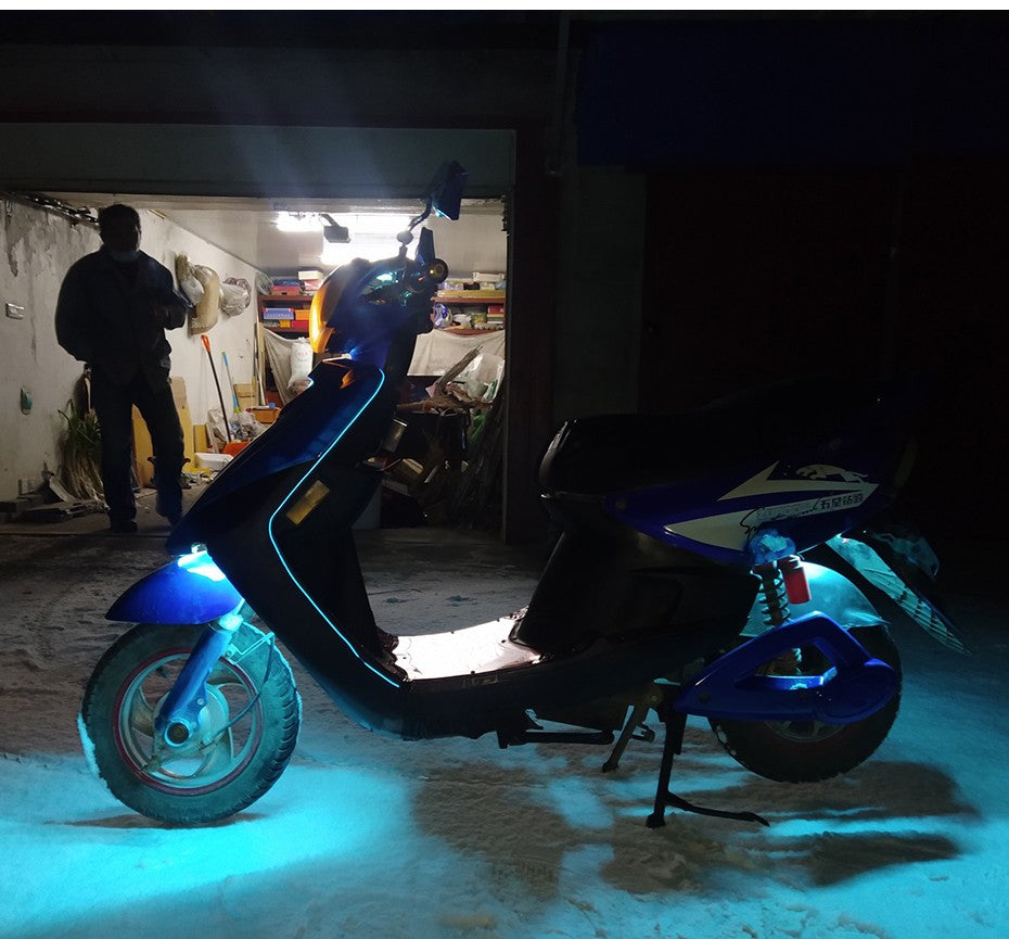 BLALION 12V Motorcycle LED Ambient Decorative Strip Light Car DRL Styling Flexible Atmosphere Lights APP Control Waterproof Lamp