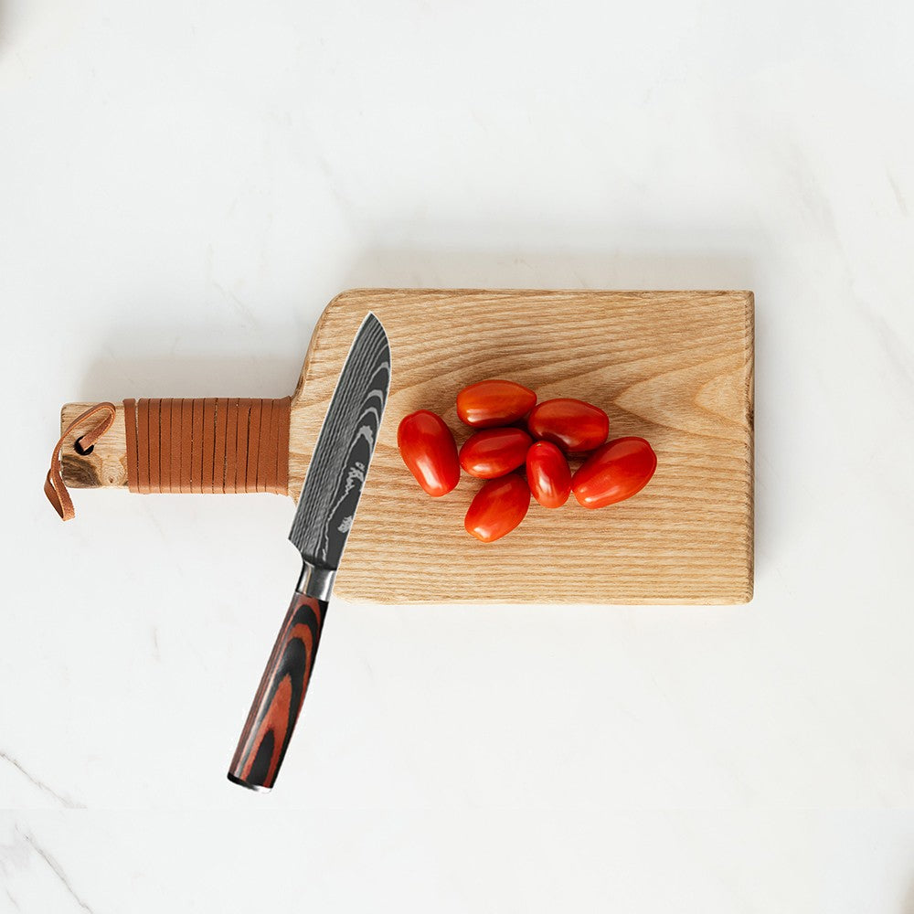 Conjunto de Facas de Chef 1-10 Peças Facas de Cozinha Padrão Damasco a Laser Faca Japonesa Santoku Afiada Cutelo Faca Utilitária para Fatiar