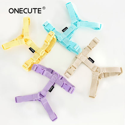 Conjunto de Coleira e Guia Ajustável para Cães Cor Macaron, Acessórios Reflexivos para Cães Pequenos para Filhotes e Gatos, Passeio com Animais de Estimação