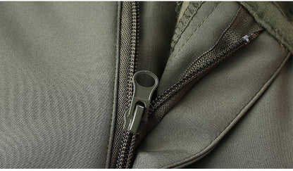 Men's Waterproof Winter Climbing SkiingTrekking Fleece Fishing Tactical Softshell Cargo Pants Camping Hiking Hunting Trousers