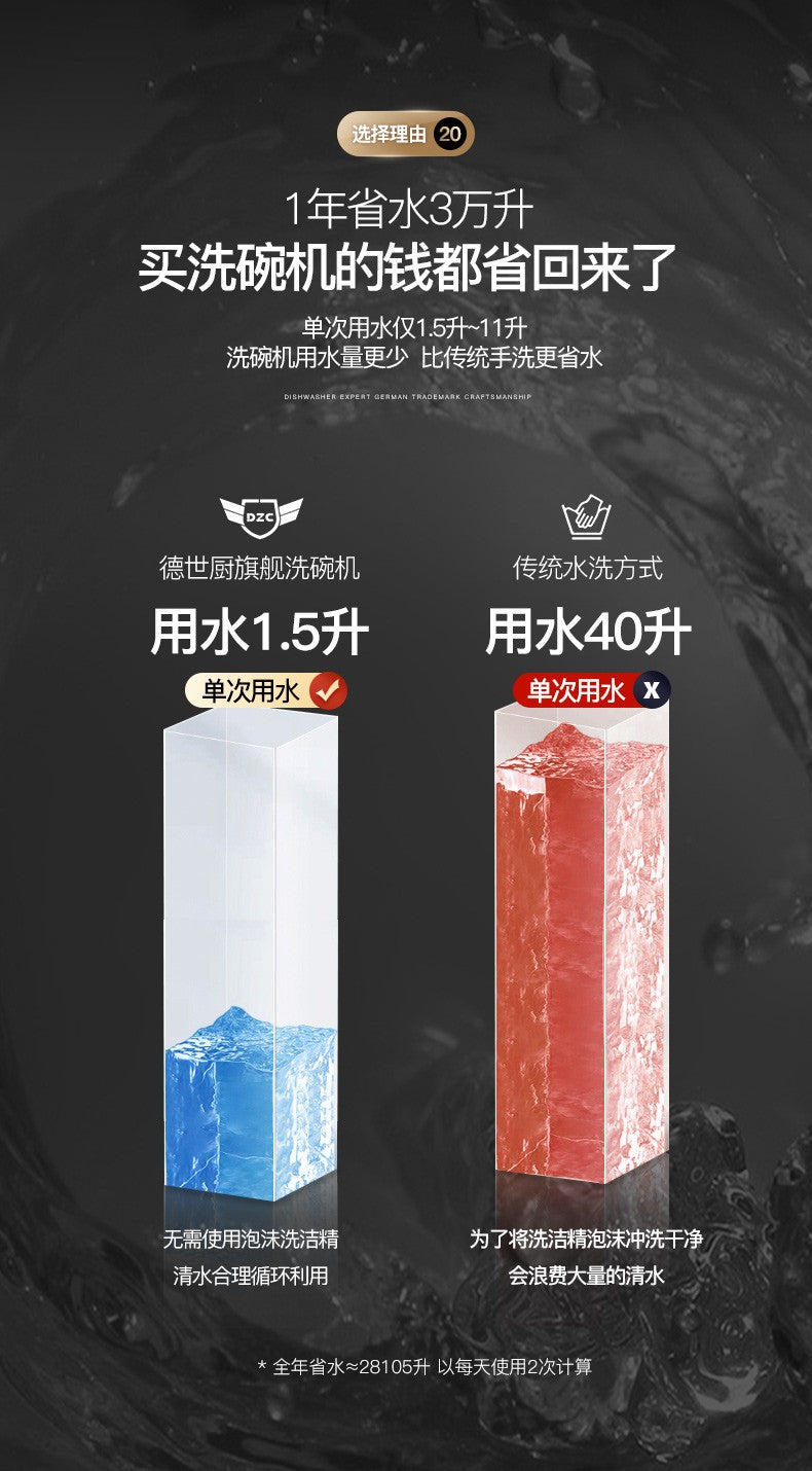 dishwasher spraying up and down small household automatic desktop intelligent drying and disinfection