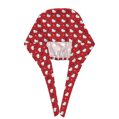 Custom Hello Kitty Medical Staff Scrubs Hat Women Men Cartoon Chara For Chef Hat Scrub Caps