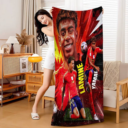 Popular Football Stars L-Lamine Y-Yamal Microfiber Beach Towel Absorbent dry Soft Yoga Swimming Resort Mountain Climbing Towel