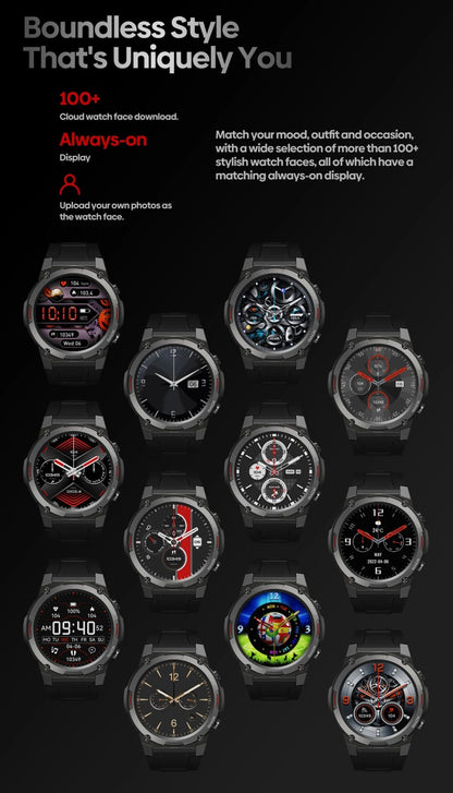 Zeblaze VIBE 7 PRO Smart Watch 1.43'' AMOLED Display Make/Receive Phone Calls Health Management Sports Smartwatch for Men