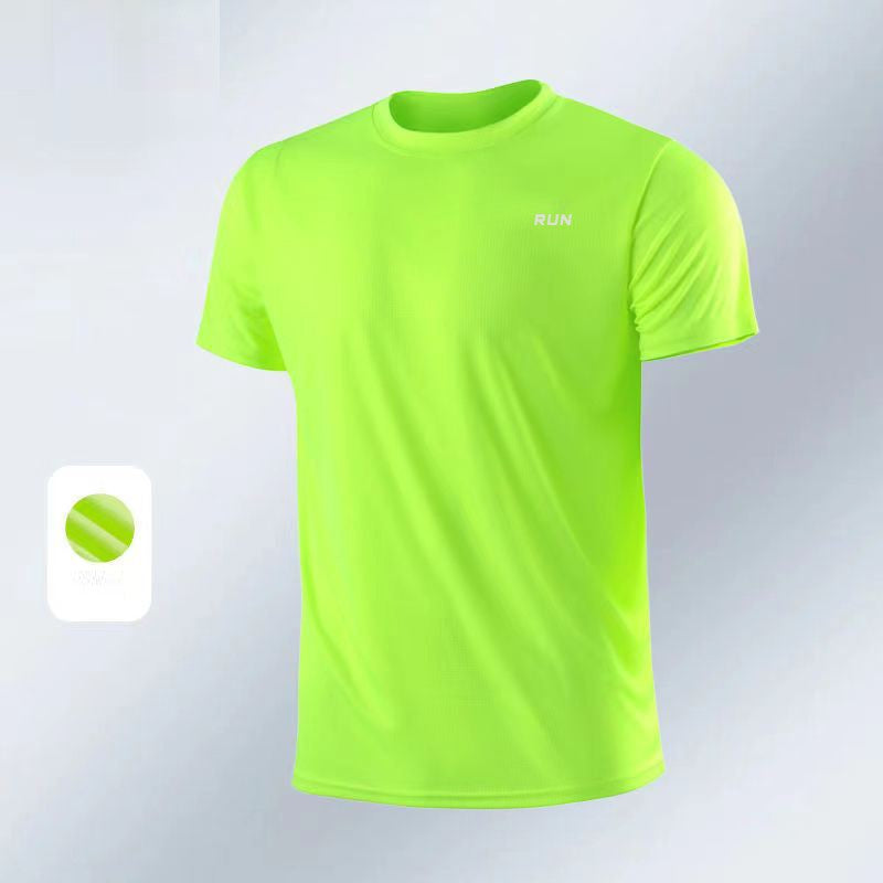 Men Fitness Gym t-Shirt Quick Dry Sport Running Shirts Man Short Sleeve Bodybuilding Top Training Football Jersey Man Sportswear