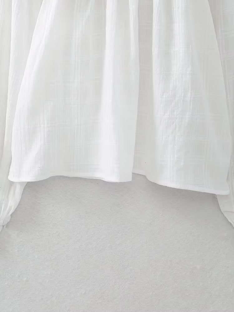 Willshela Women Fashion Embroidery White Hollow Out Blouse Vintage O-Neck Long Sleeves Female Chic Lady Shirts