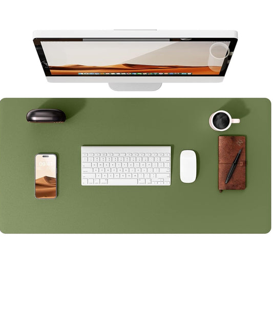 Leather Desk Mat | Computer Mat for Desk| Large Mouse Pad and Keyboard Mat | Desk Protector for Office