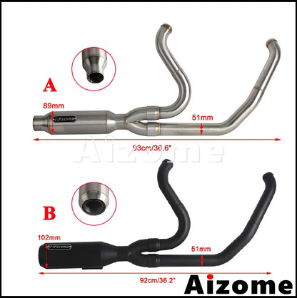 Slip On For Harley Road Glide FLTRU FLTRX FLTRXS FLTRK FLTRXST FLTRXP FLTRXSTSE 17+ Motorcycle Exhaust Modified Muffler Escape