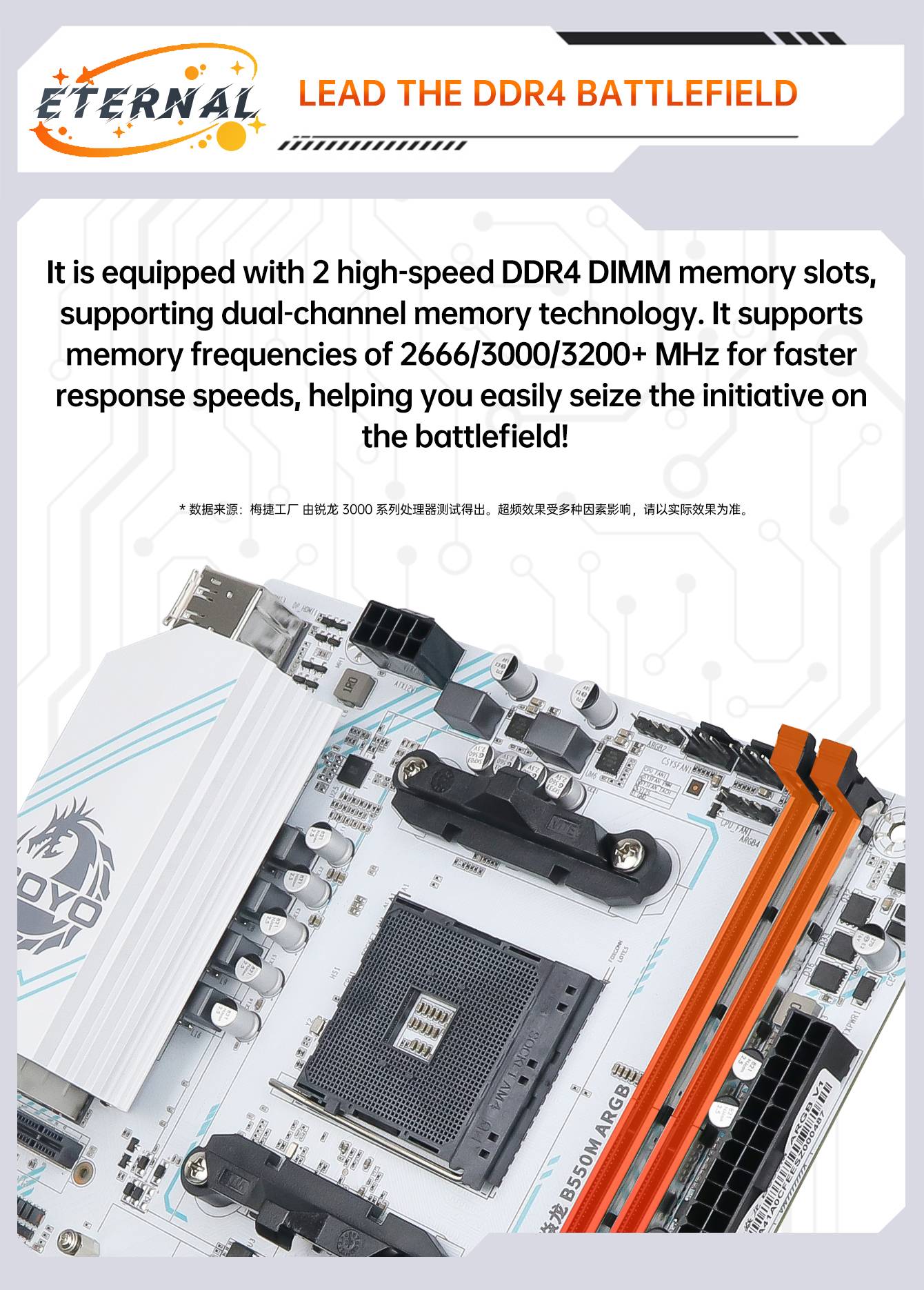 SOYO AMD B550M Gaming Motherboard USB3.1 M.2 Nvme Sata3 DDR4 Dual Channel Supports RYZEN R3 R5 R7 3000 4000 5000 CPU AM4 Socket
