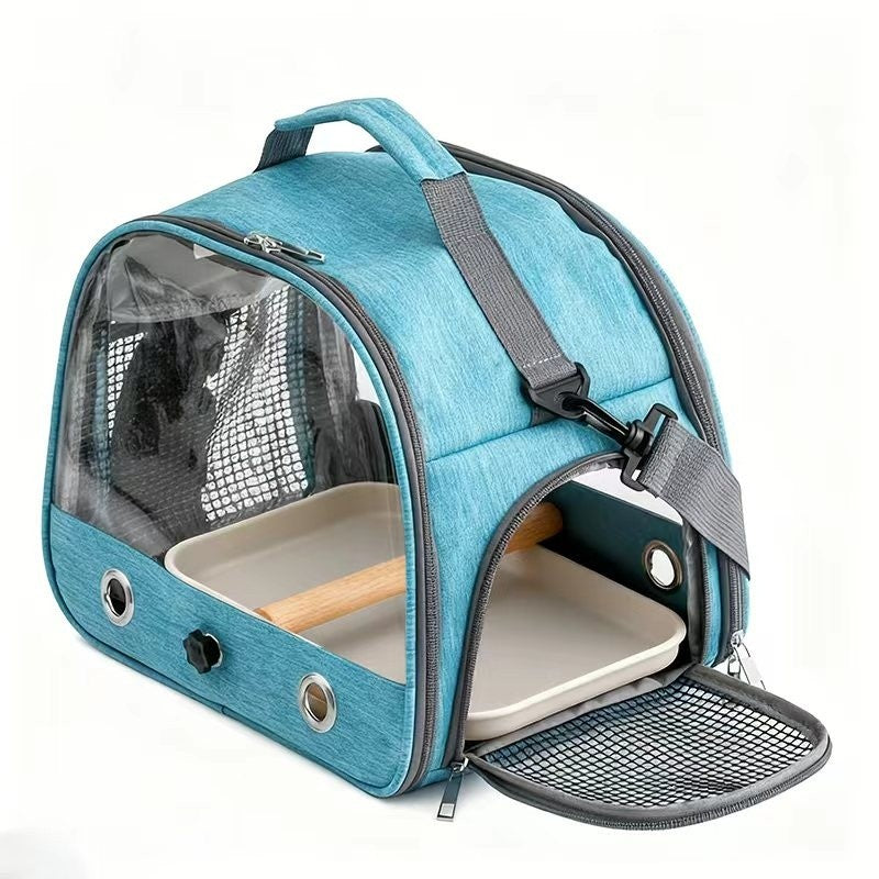 Gaiola Portátil Dobrável para Pássaros Equipada com Chassi de Plástico Bolsa de Mão Pequena para Animais de Estima Adequada para Papagaio Hamster Ouriço Esquilo