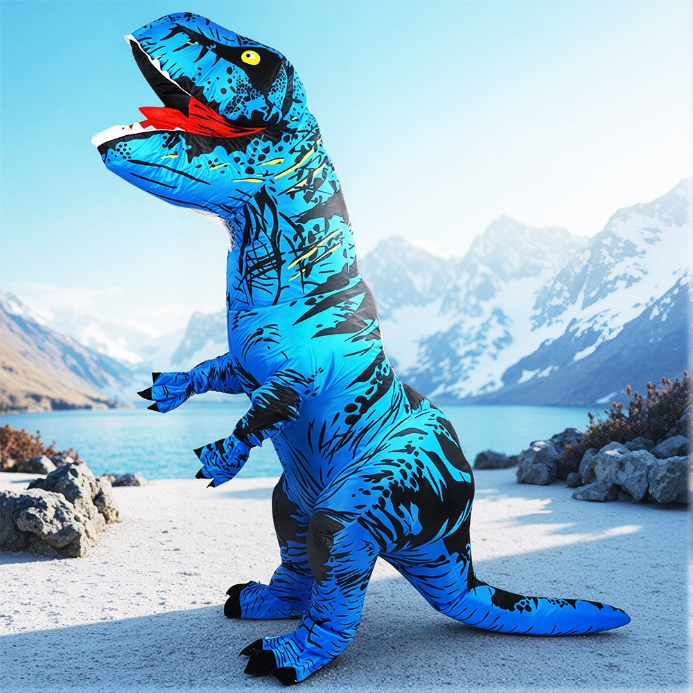 Anime Mascot Skeleton T-Rex Inflatable Dinosaur Costume Adult Purim Carnival Halloween Party Cosplay Costume Fancy Dress Suit