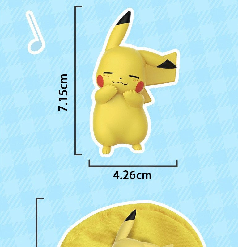 6 Estilos Novos Pokémon Casual Time Pikachu Munchlax Slowpoke Rowlet Meowth Charmander Bonecos Anime Dormindo Brinquedos de PVC Kawaii