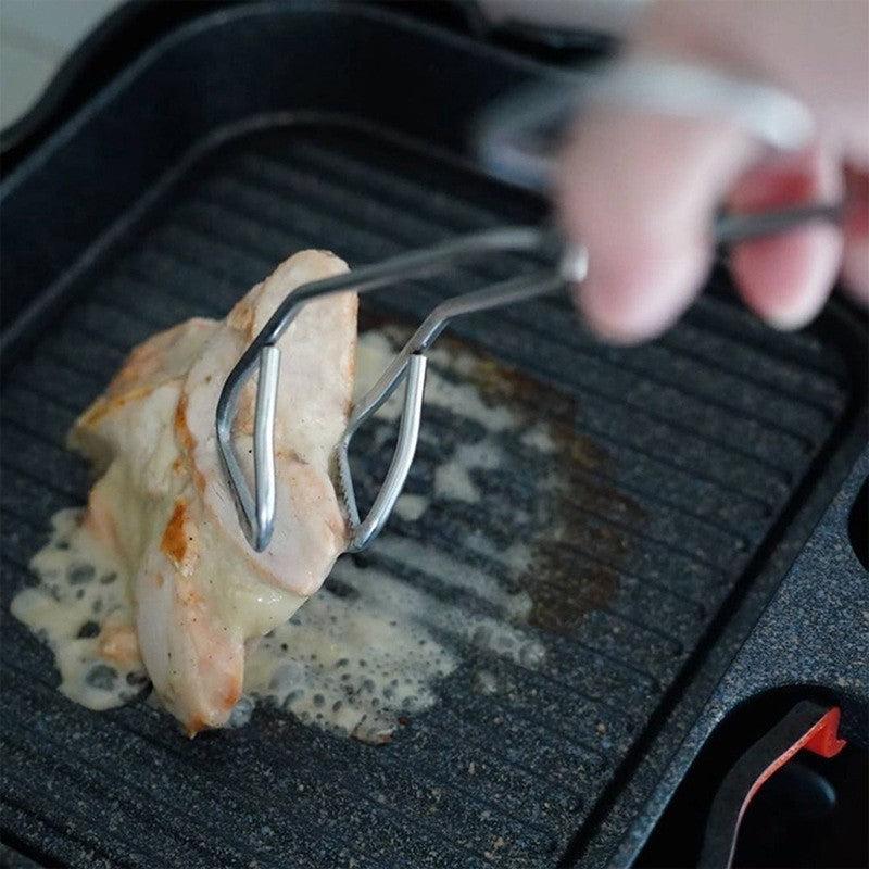 1Pc 304 Stainless Steel Scissor-Shaped Barbecue Clip Food Clip Hotel Steak Clip Barbecue Food Clip Kitchen Bread Clip