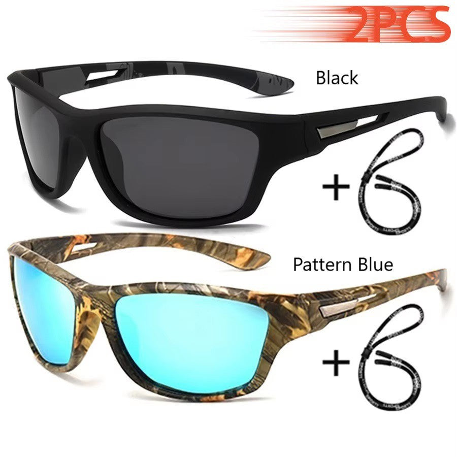 Fashion Polarized Sports Sunglasses With Chain Men Women Brand Designer Retro Sun Glasses Cycling Climbing Fishing UV400 Eyewear