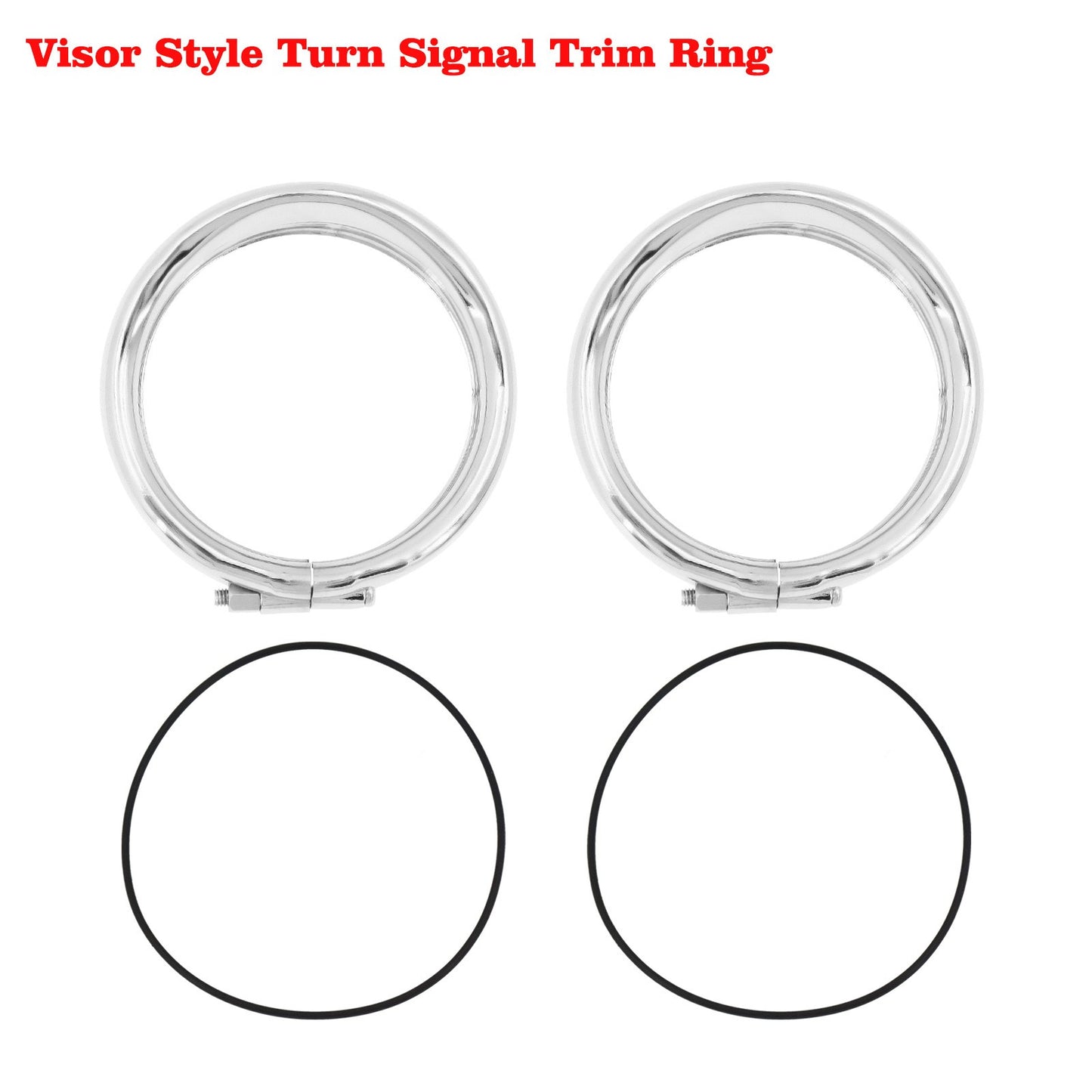 Anel de Acabamento Cromado do Farol de 7'' para Motocicleta + Capa de Luz de Neblina de 4,5'' + Anel de Acabamento do Sinal de Direção Estilo Viseira para Harley Touring FLH Softail