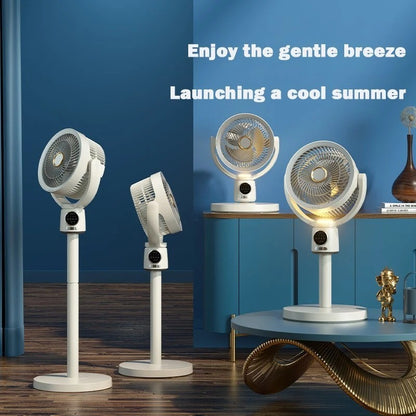 USB Charge-in Use Air Circulation Fan Household Electric Fan Turbine Silent Convection Floor Fan Timing, Operated Mini Fan