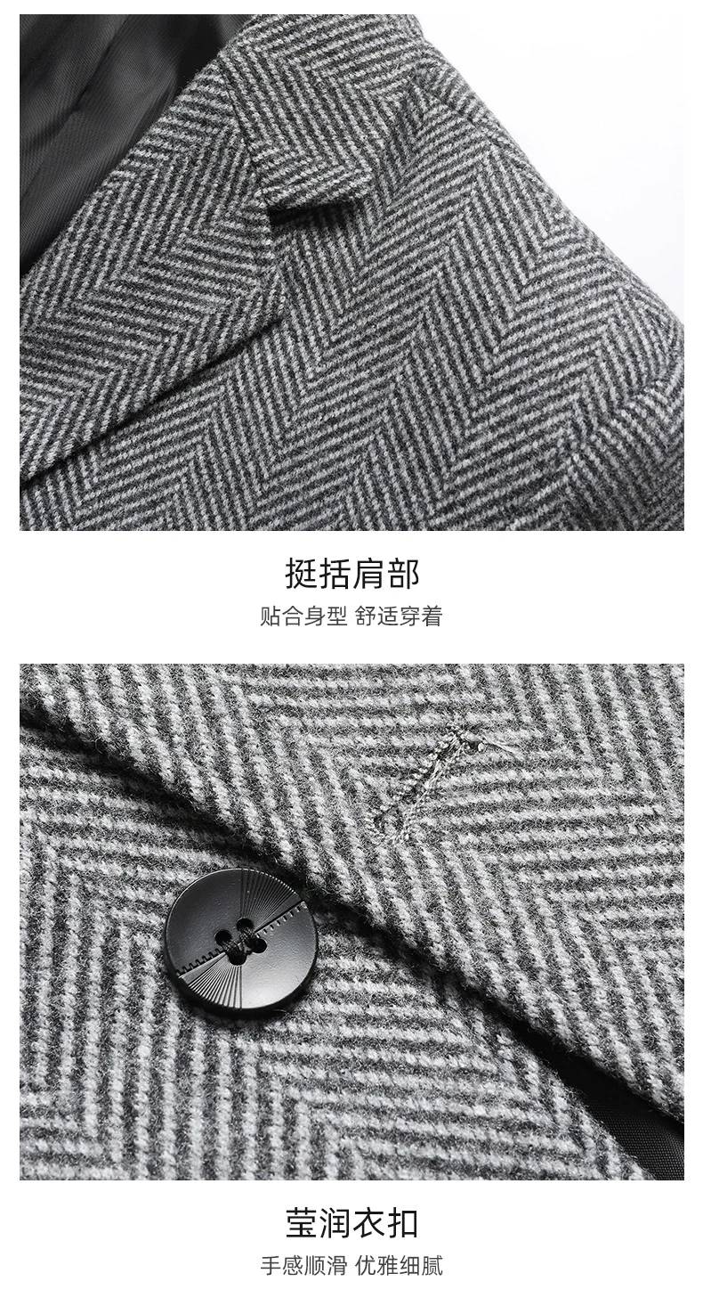 Mens Blazer Fashion Business Handsome Gentleman Korean Version of British Style Leisure Slim Solid Color Wedding Work Blazer